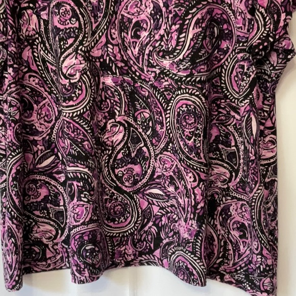 Croft & Barrow Paisley Print Women's Top Size 2X - Picture 5 of 10